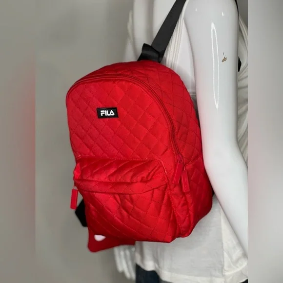 Fila Backpack Quilt with Pouch Fila Womens Backpack Red Quilt With Pouch Medium Eileen  main image 4